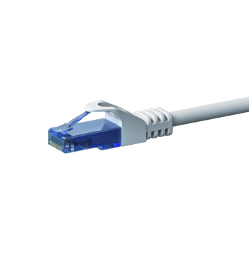 Cat6a netwerkkabel 2m wit 100% koper - niet afgeschermd