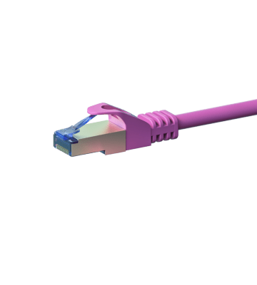 Cat6a netwerkkabel 2m roze 100% koper - dubbel afgeschermd