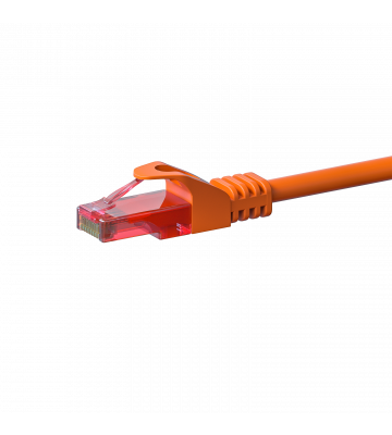 Cat6 netwerkkabel 0,25m oranje 100% koper - niet afgeschermd