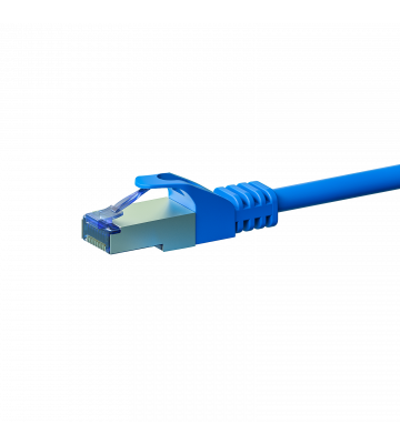 Cat6a netwerkkabel 0,25m blauw 100% koper - dubbel afgeschermd