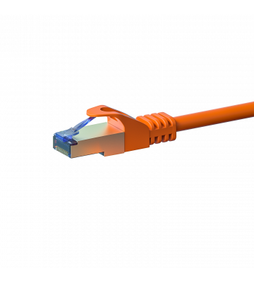 Cat6a netwerkkabel 1m oranje 100% koper - dubbel afgeschermd