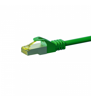 Cat7 netwerkkabel 0,25m groen 100% koper - dubbel afgeschermd