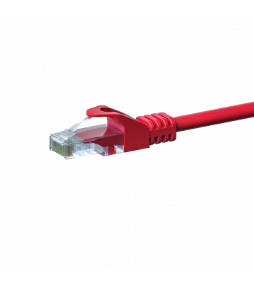 CAT5e netwerkkabel 0,25m rood - niet afgeschermd - CCA