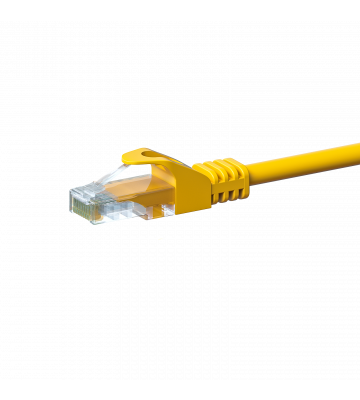 CAT5e netwerkkabel 0,25m geel - niet afgeschermd - CCA