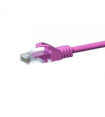 CAT5e netwerkkabel 1m roze - niet afgeschermd - CCA