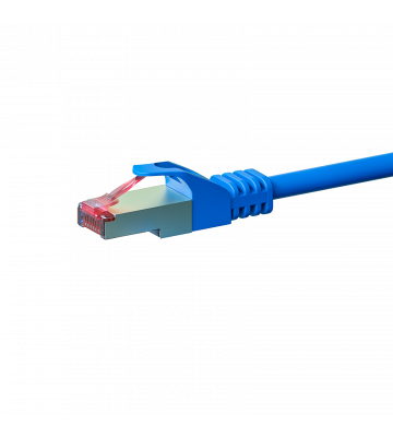 Cat6 netwerkkabel 0,25m blauw 100% koper - dubbel afgeschermd