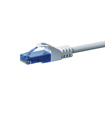 Cat6a netwerkkabel 7,50m wit 100% koper - niet afgeschermd