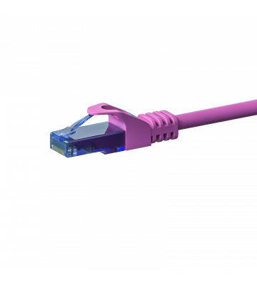 Cat6a netwerkkabel 1m roze 100% koper - niet afgeschermd