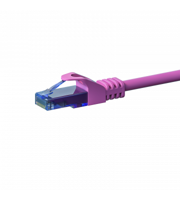 Cat6a netwerkkabel 0,50m roze 100% koper - niet afgeschermd