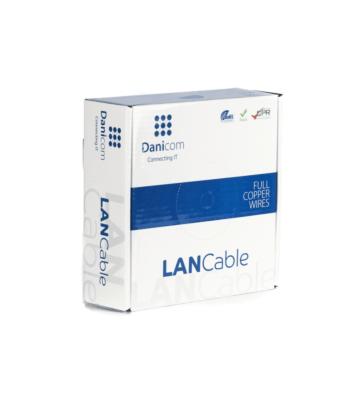 DANICOM Cat5e netwerkkabel op rol 100m stug LSZH (Eca) - niet afgeschermd