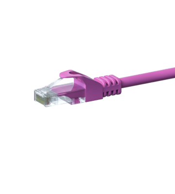 Cat5e netwerkkabel 2m roze 100% koper - niet afgeschermd