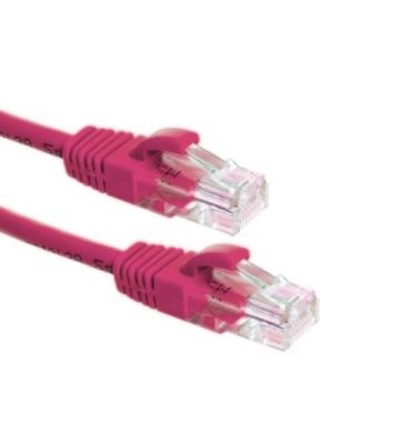 Cat6a netwerkkabel 30m roze 100% koper - niet afgeschermd