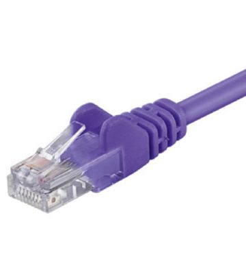 CAT5e netwerkkabel 0,25m paars - niet afgeschermd - CCA