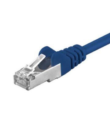 Cat5e netwerkkabel 0,25m blauw - enkel afgeschermd
