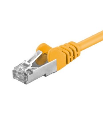 Cat5e netwerkkabel 1m geel - enkel afgeschermd