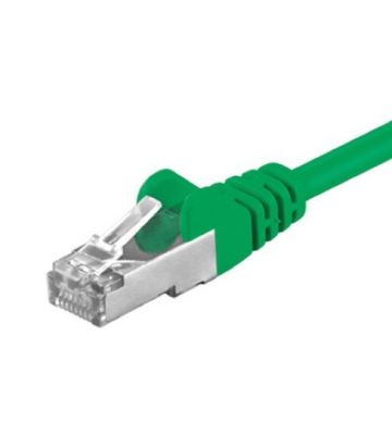 Cat5e netwerkkabel 0,25m groen - enkel afgeschermd