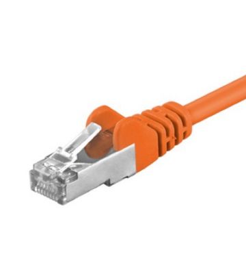Cat5e netwerkkabel 0,50m oranje - enkel afgeschermd