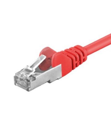 Cat5e netwerkkabel 0,25m rood - enkel afgeschermd