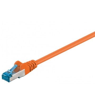 Cat6a netwerkkabel 1,50m oranje 100% koper - dubbel afgeschermd