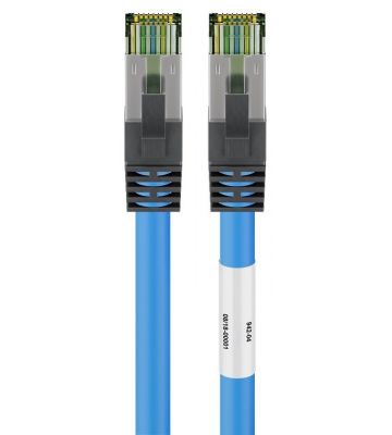 Cat8 netwerkkabel 5m blauw 100% koper - dubbel afgeschermd