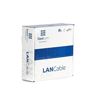 Cat6 netwerkkabel op rol 100m soepel grijs CCA - dubbel afgeschermd