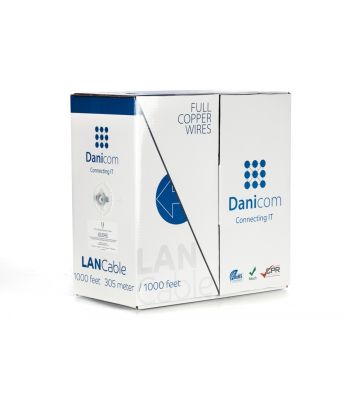 DANICOM Cat6 netwerkkabel op rol 305m stug LSZH (Eca) - niet afgeschermd