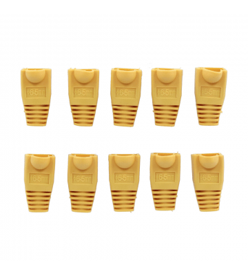 Netwerk kabelschoen Geel RJ45 set van 10