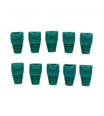 Netwerk kabelschoen Groen RJ45 set van 10