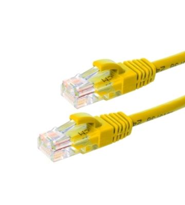 Cat5e netwerkkabel 0,50m geel 100% koper - niet afgeschermd