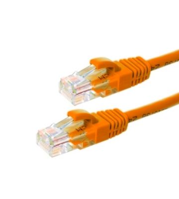 Cat5e netwerkkabel 1m oranje 100% koper - niet afgeschermd