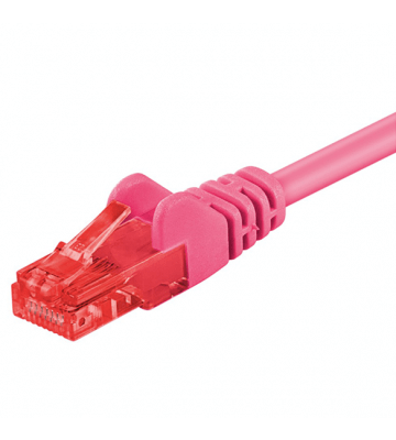 Cat6 netwerkkabel 0,25m roze - niet afgeschermd - CCA