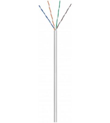 CAT6 U/UTP 50m kabel op rol soepel grijs CCA