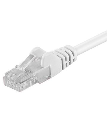 CAT5e netwerkkabel 0,25m wit - niet afgeschermd - CCA