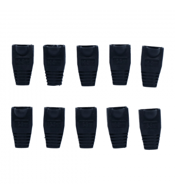 Netwerk kabelschoen zwart RJ45 set van 10
