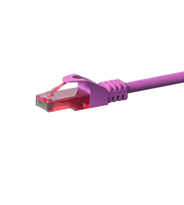 Cat6 netwerkkabel 5m roze - 100% koper - niet afgeschermd