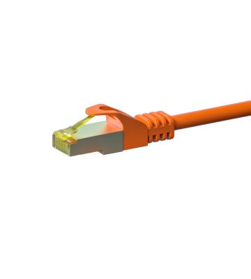 Cat7 netwerkkabel 5m oranje 100% koper - dubbel afgeschermd