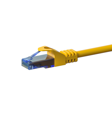 Cat6a netwerkkabel 5m geel 100% koper - niet afgeschermd