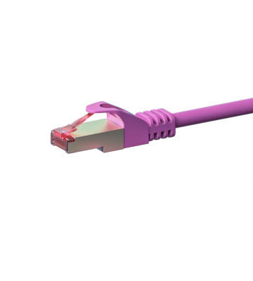 Cat6 netwerkkabel 5m roze 100% koper - dubbel afgeschermd