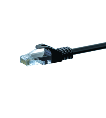 Cat5e netwerkkabel 5m zwart 100% koper - niet afgeschermd