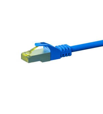 Cat7 netwerkkabel 5m blauw 100% koper - dubbel afgeschermd