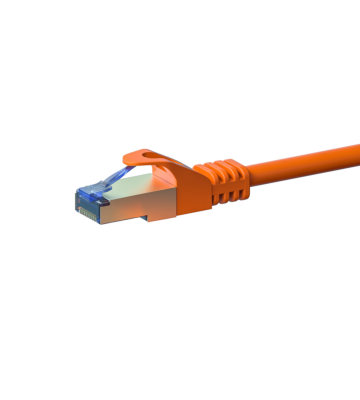 Cat6a netwerkkabel 5m oranje 100% koper - dubbel afgeschermd
