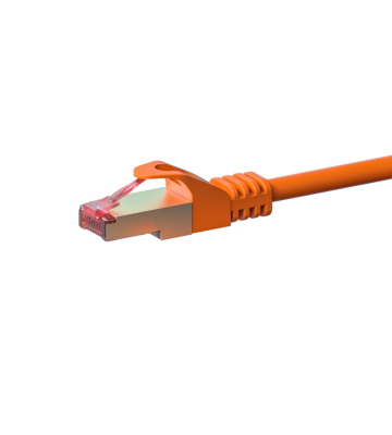 Cat6 netwerkkabel 5m oranje 100% koper - dubbel afgeschermd