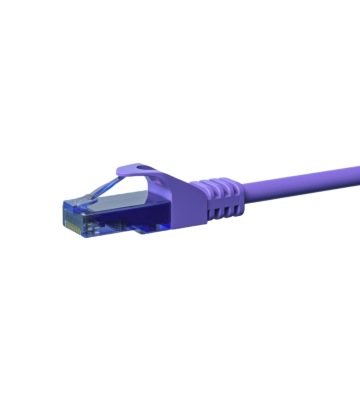 Cat6a netwerkkabel 2m paars 100% koper - niet afgeschermd