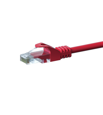 Cat5e netwerkkabel 0,50m rood 100% koper - niet afgeschermd