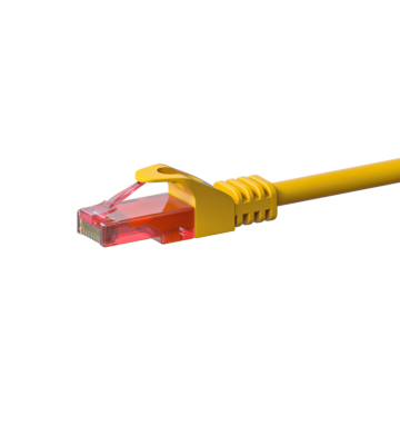 Cat6 netwerkkabel 7,50m geel - 100% koper - niet afgeschermd