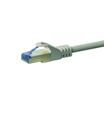 Cat6a netwerkkabel 0,50m grijs 100% koper - dubbel afgeschermd