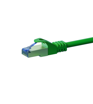 Cat6a netwerkkabel 1,50m groen 100% koper - dubbel afgeschermd