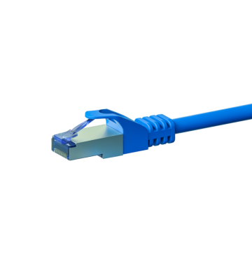 Cat6a netwerkkabel 0,50m blauw 100% koper - dubbel afgeschermd