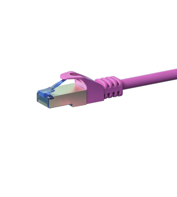 Cat6a netwerkkabel 3m roze 100% koper - dubbel afgeschermd