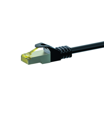 Cat7 netwerkkabel 50m zwart 100% koper - dubbel afgeschermd